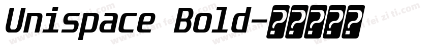 Unispace Bold字体转换